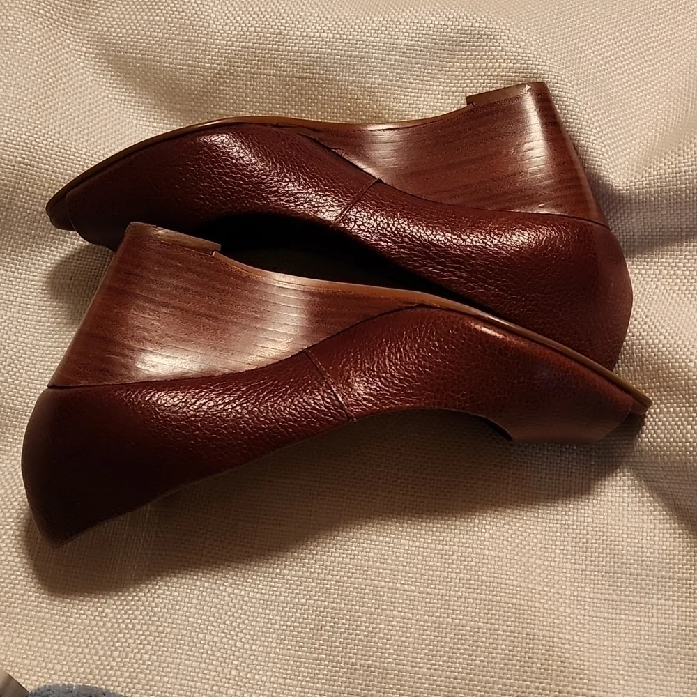 CORELLO wedge peep toe leather size 34 like new condition - Picture 4 of 7